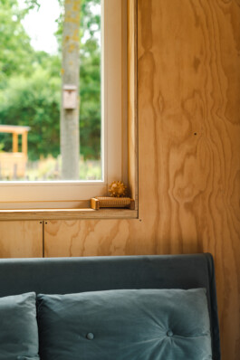 Detail van hout in een Tinyhouse gebouwd door Collectief Soepel ZWTSR Fotografie