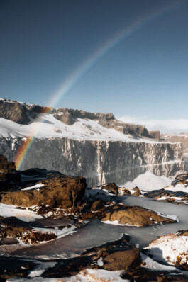 regenboog bij een waterval in ijsland ZWTSR Fotografie